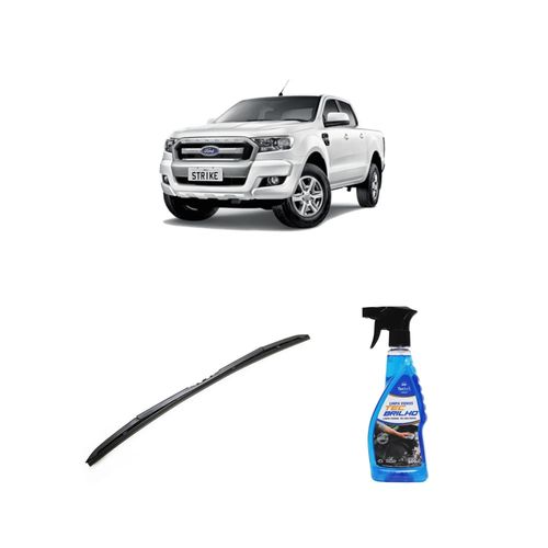 Kit Limpa Vidros Spray Tecbrilho 500mL Para-Brisa Tecbril + Palheta Totalclip Hybrid 24" Redux32 RANGER de 2012 a 2016
