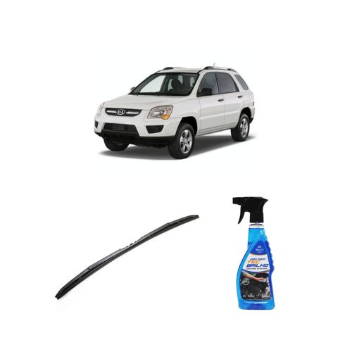 Kit Limpa Vidros Spray Tecbrilho 500mL Para-Brisa Tecbril + Palheta Totalclip Hybrid 24" Redux32 SPORTAGE de 2009 a 2016