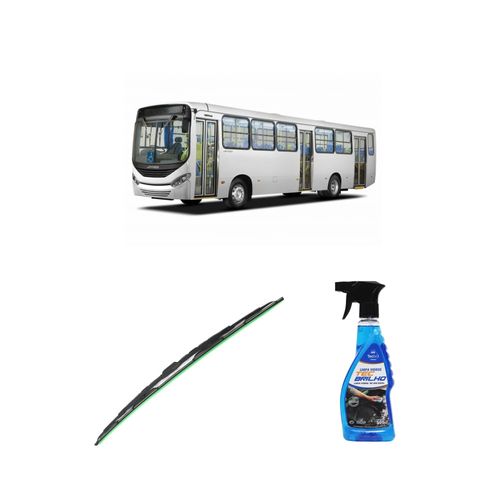 Kit Limpa Vidros Spray Tecbrilho 500mL Para-Brisa Tecbril + Palheta Totalclip Truck 28" Redux32 COMIL/INCASEL SVELTO de 2010 em diante