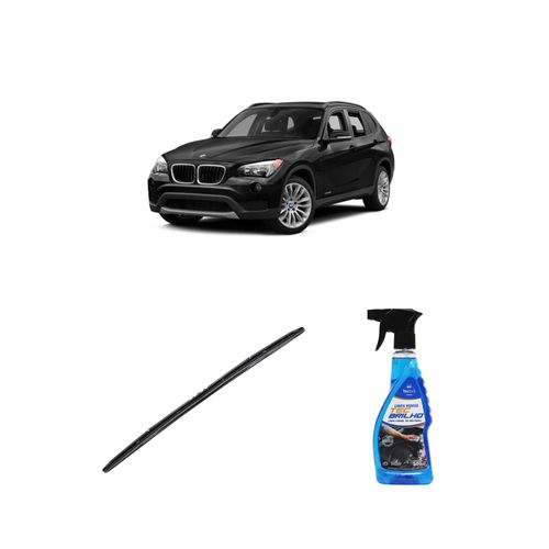 Kit Limpa Vidros Spray Tecbrilho 500mL Para-Brisa Tecbril + Palheta Totalclip Hybrid 26" Redux32 BMW X1 de 2015 a 2022