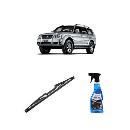 Kit Limpa Vidros Spray Tecbrilho 500mL Para-Brisa Tecbril + Palheta Totalclip Hybrid Traseira 14" Redux32 Mitsubishi Pajero Sport de 2008 a 2018