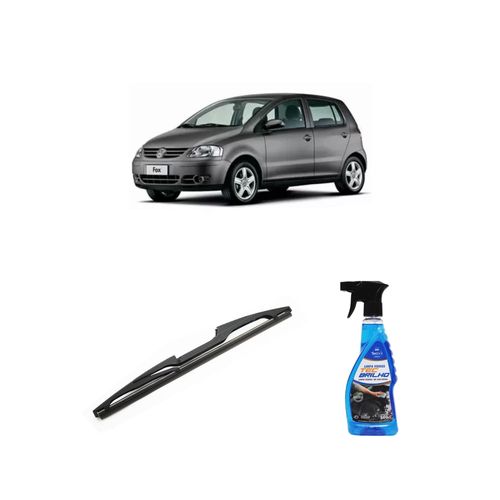 Kit Limpa Vidros Spray Tecbrilho 500mL Para-Brisa Tecbril + Palheta Totalclip Hybrid Traseira 12" Redux32 Volkswagen Fox de 2003 a 2012