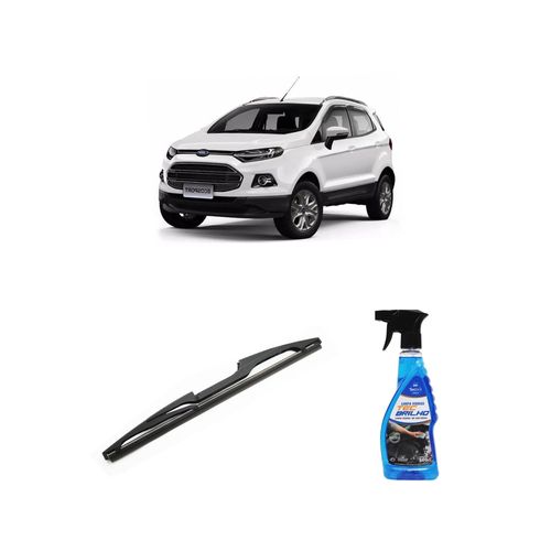 Kit Limpa Vidros Spray Tecbrilho 500mL Para-Brisa Tecbril + Palheta Totalclip Hybrid Traseira 12" Redux32 Ford Ecosport de 2013 a 2017