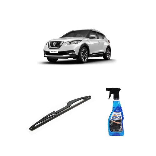 Kit Limpa Vidros Spray Tecbrilho 500mL Para-Brisa Tecbril + Palheta Totalclip Hybrid Traseira 12" Redux32 Nissan Kicks de 2016 em diante