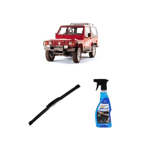 Kit Limpa Vidros Spray Tecbrilho 500mL Para-Brisa Tecbril + Palheta New Sportline 15" Redux32 JPX Montez de 1994 a 2002