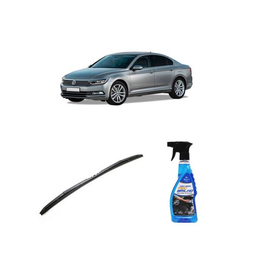 Kit Limpa Vidros Spray Tecbrilho 500mL Para-Brisa Tecbril + Palheta Totalclip Hybrid 24" Redux32 PASSAT de 2005 a 2022