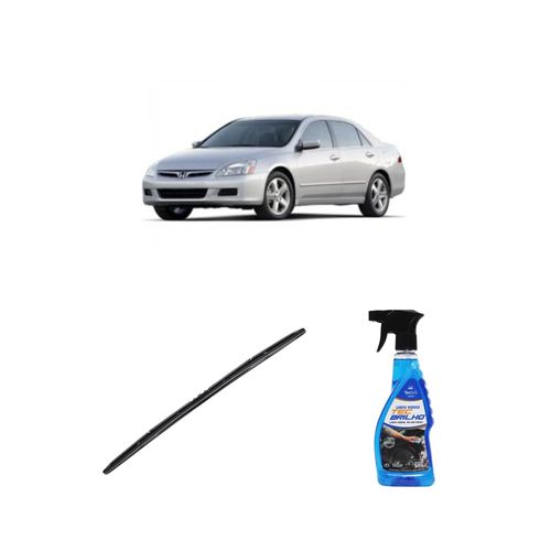 Kit Limpa Vidros Spray Tecbrilho 500mL Para-Brisa Tecbril + Palheta Totalclip Hybrid 26" Redux32 ACCORD de 2007 a 2012