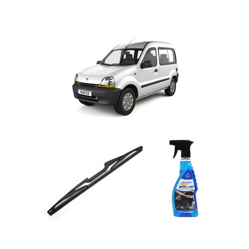 Kit Limpa Vidros Spray Tecbrilho 500mL Para-Brisa Tecbril + Palheta Totalclip Hybrid Traseira 14" Redux32 Renault Kangoo de 1997 a 2018