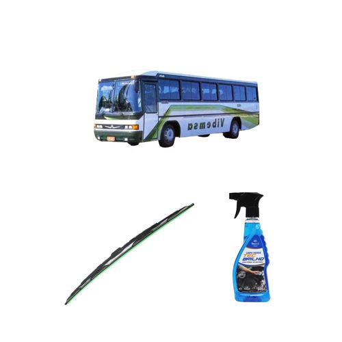 Kit Limpa Vidros Spray Tecbrilho 500mL Para-Brisa Tecbril + Palheta Totalclip Truck 28" Redux32 Aratu Piata até 2022