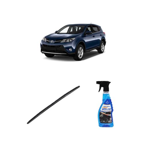 Kit Limpa Vidros Spray Tecbrilho 500mL Para-Brisa Tecbril + Palheta Totalclip Hybrid 26" Redux32 RAV4 de 2014 a 2022