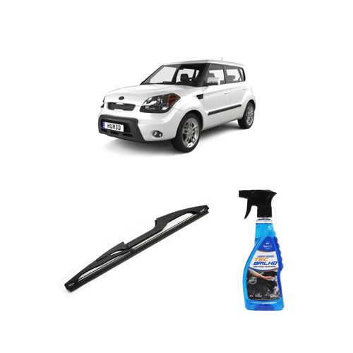 Kit Limpa Vidros Spray Tecbrilho 500mL Para-Brisa Tecbril + Palheta Totalclip Hybrid Traseira 11" Redux32 KIA Soul de 2009 em diante