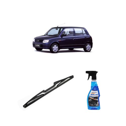 Kit Limpa Vidros Spray Tecbrilho 500mL Para-Brisa Tecbril + Palheta Totalclip Hybrid Traseira 13" Redux32 Daihatsu Cuore de 1995 a 1999