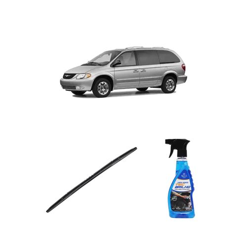 Kit Limpa Vidros Spray Tecbrilho 500mL Para-Brisa Tecbril + Palheta Totalclip Hybrid 26" Redux32 CARAVAN de 1996 a 1999