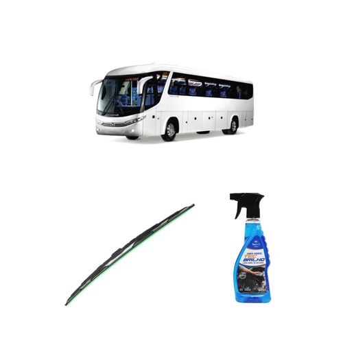 Kit Limpa Vidros Spray Tecbrilho 500mL Para-Brisa Tecbril + Palheta Totalclip Truck 28" Redux32 Marcopolo VIAGGIO 1050 G7 de 2014