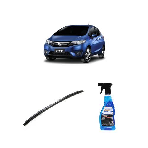 Kit Limpa Vidros Spray Tecbrilho 500mL Para-Brisa Tecbril + Palheta Totalclip Hybrid 24" Redux32 FIT de 2015 a 2017