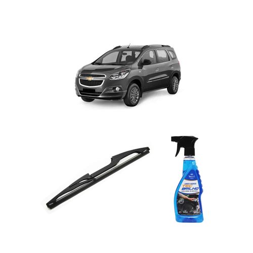 Kit Limpa Vidros Spray Tecbrilho 500mL Para-Brisa Tecbril + Palheta Totalclip Hybrid Traseira 11" Redux32 General Motors Spin de 2012 em diante