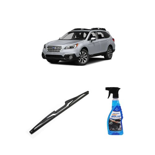 Kit Limpa Vidros Spray Tecbrilho 500mL Para-Brisa Tecbril + Palheta Totalclip Hybrid Traseira 14" Redux32 Subaru Outback de 2015 em diante