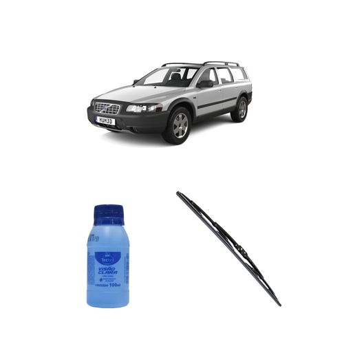 Kit Limpa Vidros Visão Clara 100ml Tecbril + Palheta Fortline 24" Redux32 Volvo XC70 I de 2002 a 2004