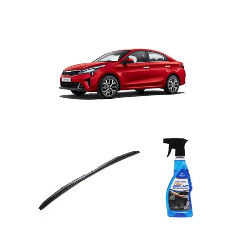 Kit Limpa Vidros Spray Tecbrilho 500mL Para-Brisa Tecbril + Palheta Totalclip Hybrid 24" Redux32 RIO de 2020 a 2022