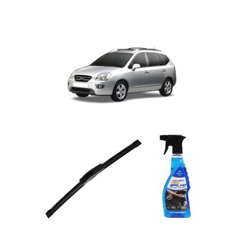 Kit Limpa Vidros Spray Tecbrilho 500mL Para-Brisa Tecbril + Palheta New Sportline 16" Redux32 Kia Carens de 1995 a 1999