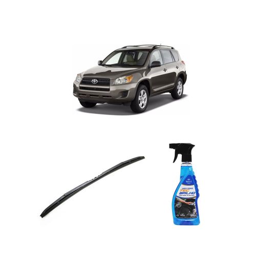 Kit Limpa Vidros Spray Tecbrilho 500mL Para-Brisa Tecbril + Palheta Totalclip Hybrid 24" Redux32 RAV4 de 2007 a 2013