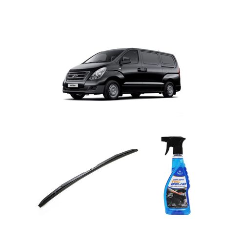 Kit Limpa Vidros Spray Tecbrilho 500mL Para-Brisa Tecbril + Palheta Totalclip Hybrid 24" Redux32 Hyundai H1 de 2008 a 2022