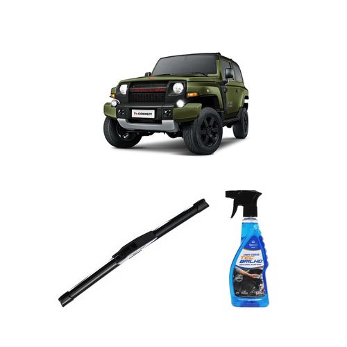 Kit Limpa Vidros Spray Tecbrilho 500mL Para-Brisa Tecbril + Palheta New Sportline 13" Redux32 Troller T4 de 2001 a 2014