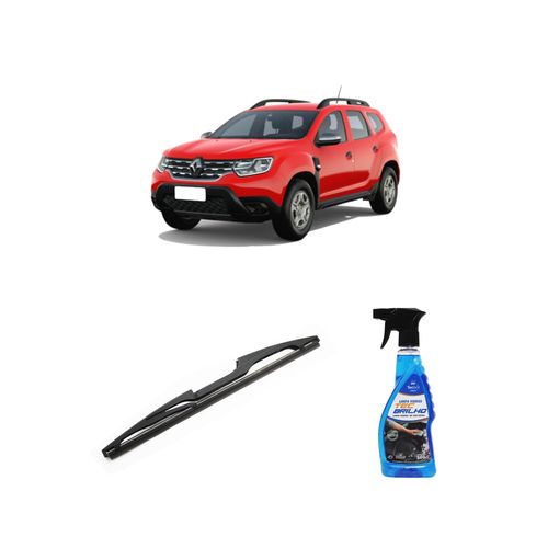 Kit Limpa Vidros Spray Tecbrilho 500mL Para-Brisa Tecbril + Palheta Totalclip Hybrid Traseira 12" Redux32 Renault Duster de 2020 em diante