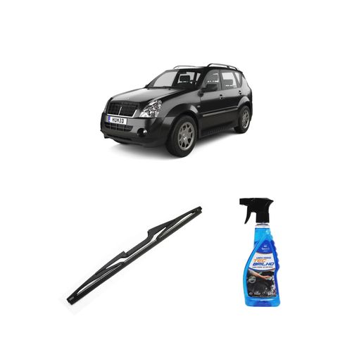 Kit Limpa Vidros Spray Tecbrilho 500mL Para-Brisa Tecbril + Palheta Totalclip Hybrid Traseira 14" Redux32 Ssangyong Rexton de 2006 a 2012