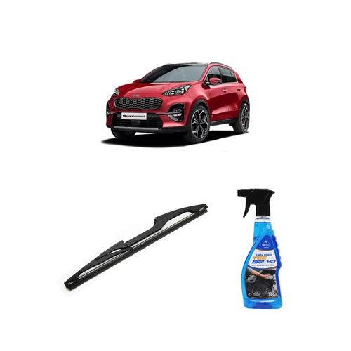 Kit Limpa Vidros Spray Tecbrilho 500mL Para-Brisa Tecbril + Palheta Totalclip Hybrid Traseira 11" Redux32 KIA Sportage de 2017 em diante