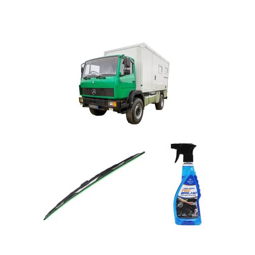 Kit Limpa Vidros Spray Tecbrilho 500mL Para-Brisa Tecbril + Palheta Totalclip Truck 24" Redux32 Mercedes Benz 917 de 1988 em diante