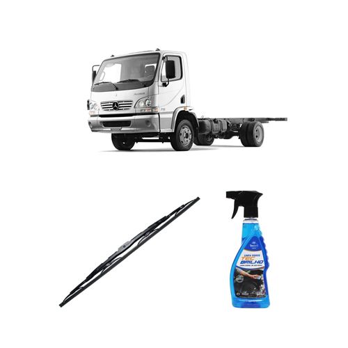 Kit Limpa Vidros Spray Tecbrilho 500mL Para-Brisa Tecbril + Palheta Totalclip Truck New 24" Redux32 Mercedes Benz ACCELO 915C de 2003 em diante