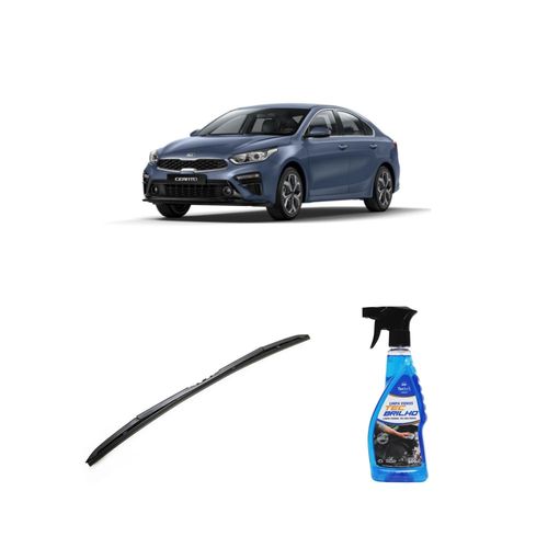 Kit Limpa Vidros Spray Tecbrilho 500mL Para-Brisa Tecbril + Palheta Totalclip Hybrid 24" Redux32 CERATO de 2020 a 2022