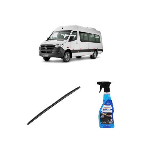 Kit Limpa Vidros Spray Tecbrilho 500mL Para-Brisa Tecbril + Palheta Totalclip Hybrid 26" Redux32 Mercedes Benz SPRINTER de 2012 a 2022