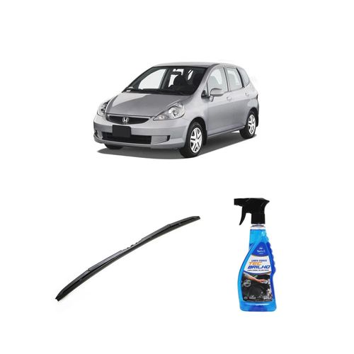 Kit Limpa Vidros Spray Tecbrilho 500mL Para-Brisa Tecbril + Palheta Totalclip Hybrid 24" Redux32 FIT de 2003 a 2008