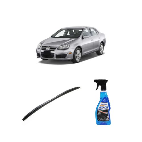 Kit Limpa Vidros Spray Tecbrilho 500mL Para-Brisa Tecbril + Palheta Totalclip Hybrid 24" Redux32 JETTA de 2007 a 2010