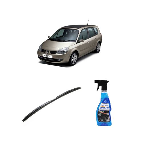 Kit Limpa Vidros Spray Tecbrilho 500mL Para-Brisa Tecbril + Palheta Totalclip Hybrid 24" Redux32 SCENIC GRAND de 2008 a 2022