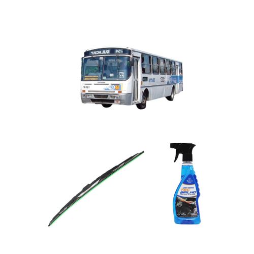 Kit Limpa Vidros Spray Tecbrilho 500mL Para-Brisa Tecbril + Palheta Totalclip Truck 28" Redux32 Ciferal GLS Bus de 1993 em diante