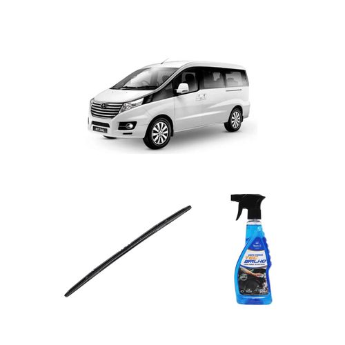 Kit Limpa Vidros Spray Tecbrilho 500mL Para-Brisa Tecbril + Palheta Totalclip Hybrid 26" Redux32 Jac J8 de 2015 a 2022