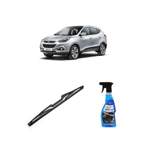 Kit Limpa Vidros Spray Tecbrilho 500mL Para-Brisa Tecbril + Palheta Totalclip Hybrid Traseira 14" Redux32 Hyundai ix35 de 2008 em diante