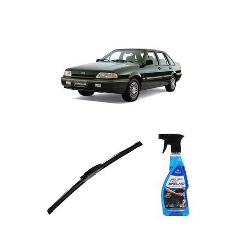 Kit Limpa Vidros Spray Tecbrilho 500mL Para-Brisa Tecbril + Palheta New Sportline 18" Redux32 Ford Versailles de 1991 a 1996