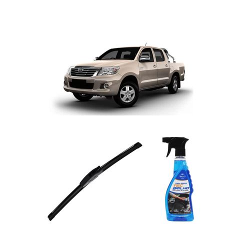 Kit Limpa Vidros Spray Tecbrilho 500mL Para-Brisa Tecbril + Palheta New Sportline 17" Redux32 Toyota Hilux de 1994 a 2005