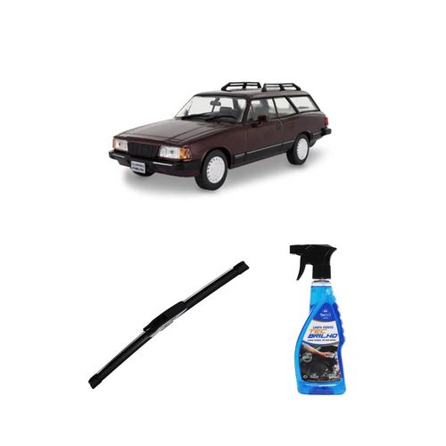 Kit Limpa Vidros Spray Tecbrilho 500mL Para-Brisa Tecbril + Palheta New Sportline 15" Redux32 Chevrolet Caravan de 1989 a 1992