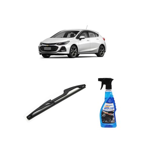 Kit Limpa Vidros Spray Tecbrilho 500mL Para-Brisa Tecbril + Palheta Totalclip Hybrid Traseira 11" Redux32 General Motors Cruze de 2017 em diante