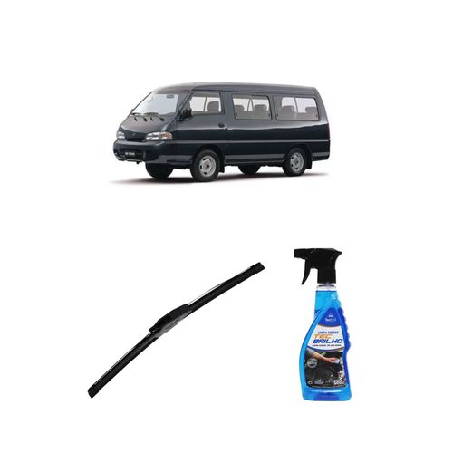 Kit Limpa Vidros Spray Tecbrilho 500mL Para-Brisa Tecbril + Palheta New Sportline 18" Redux32 Hyundai H100 de 1993 a 2007