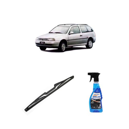 Kit Limpa Vidros Spray Tecbrilho 500mL Para-Brisa Tecbril + Palheta Totalclip Hybrid Traseira 14" Redux32 Volkswagen Parati de 1996 a 2000
