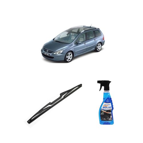 Kit Limpa Vidros Spray Tecbrilho 500mL Para-Brisa Tecbril + Palheta Totalclip Hybrid Traseira 14" Redux32 Peugeot 307 SW de 2006 a 2012