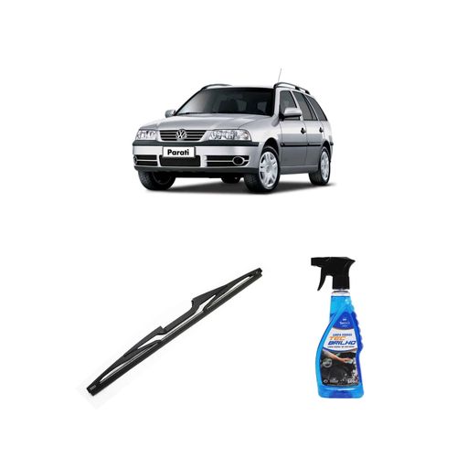 Kit Limpa Vidros Spray Tecbrilho 500mL Para-Brisa Tecbril + Palheta Totalclip Hybrid Traseira 14" Redux32 Parati de 2001 a 2013