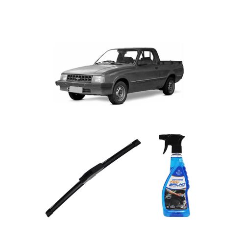 Kit Limpa Vidros Spray Tecbrilho 500mL Para-Brisa Tecbril + Palheta New Sportline 16" Redux32 Chevrolet Chevy 500 de 1983 a 1995