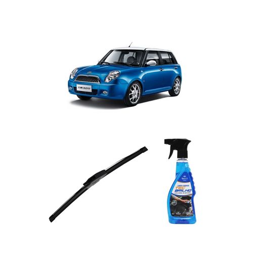 Kit Limpa Vidros Spray Tecbrilho 500mL Para-Brisa Tecbril + Palheta New Sportline 18" Redux32 Lifan 320 de 2009 a 2012
